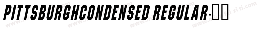 PittsburghCondensed Regular字体转换